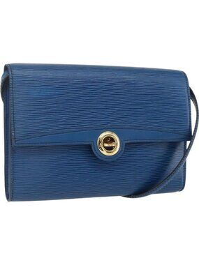 LOUIS VUITTON Epi Pochette Arche Shoulder Bag Blue M52575